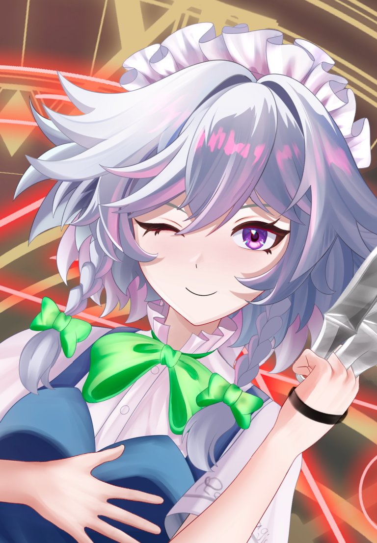 Liendri_A's tweet photo. The mystical Purple Eyed and Heterochromia Sakuya
Also Green eyed for that one Sakuya fan
Live2D wip 
#東方Project https://t.co/6d7rlpjHQo