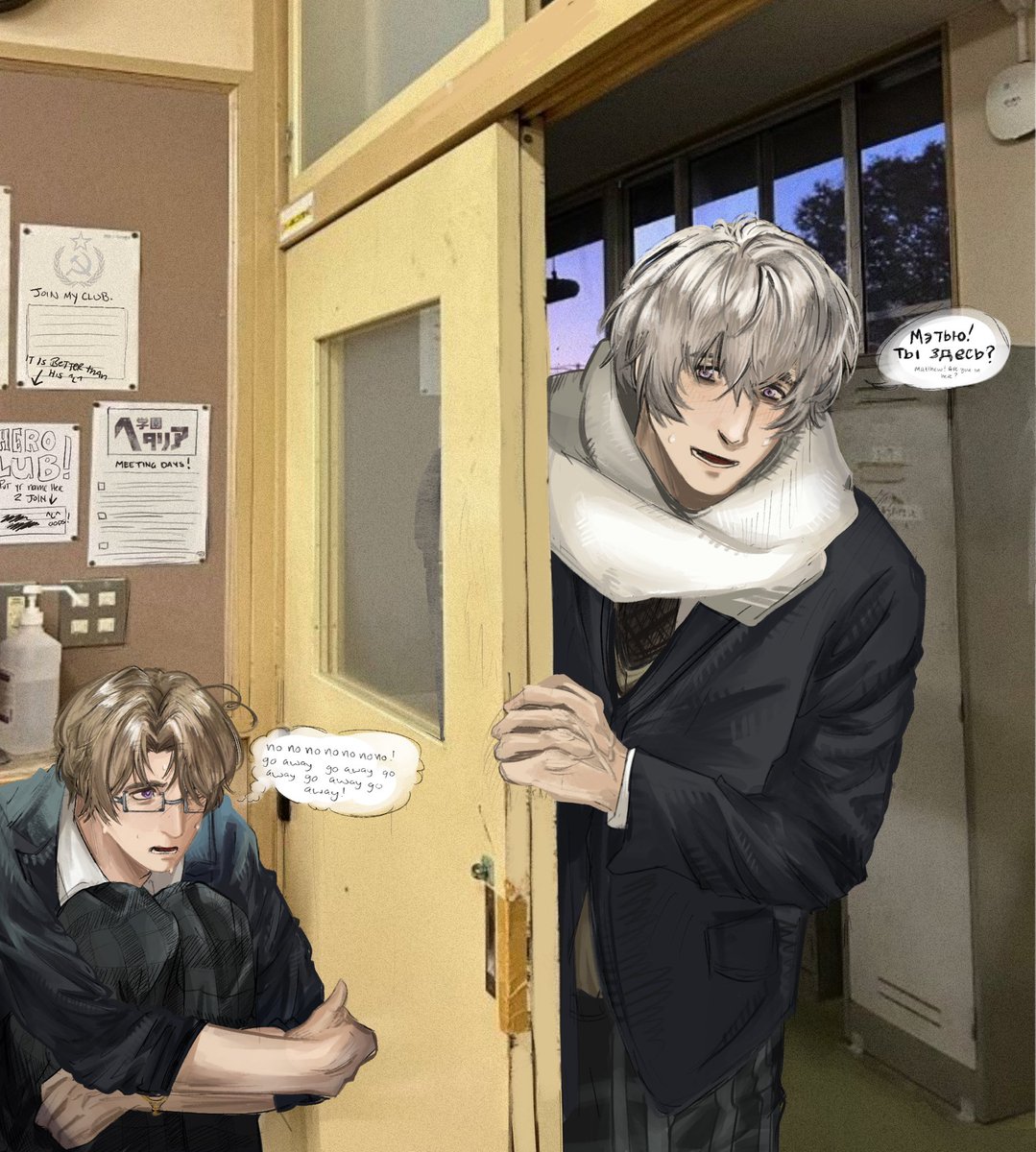 hawthornee_'s tweet photo. 学園 🇷🇺 🇨🇦 

#ヘタリア #hetalia https://t.co/TcstgiiK5d