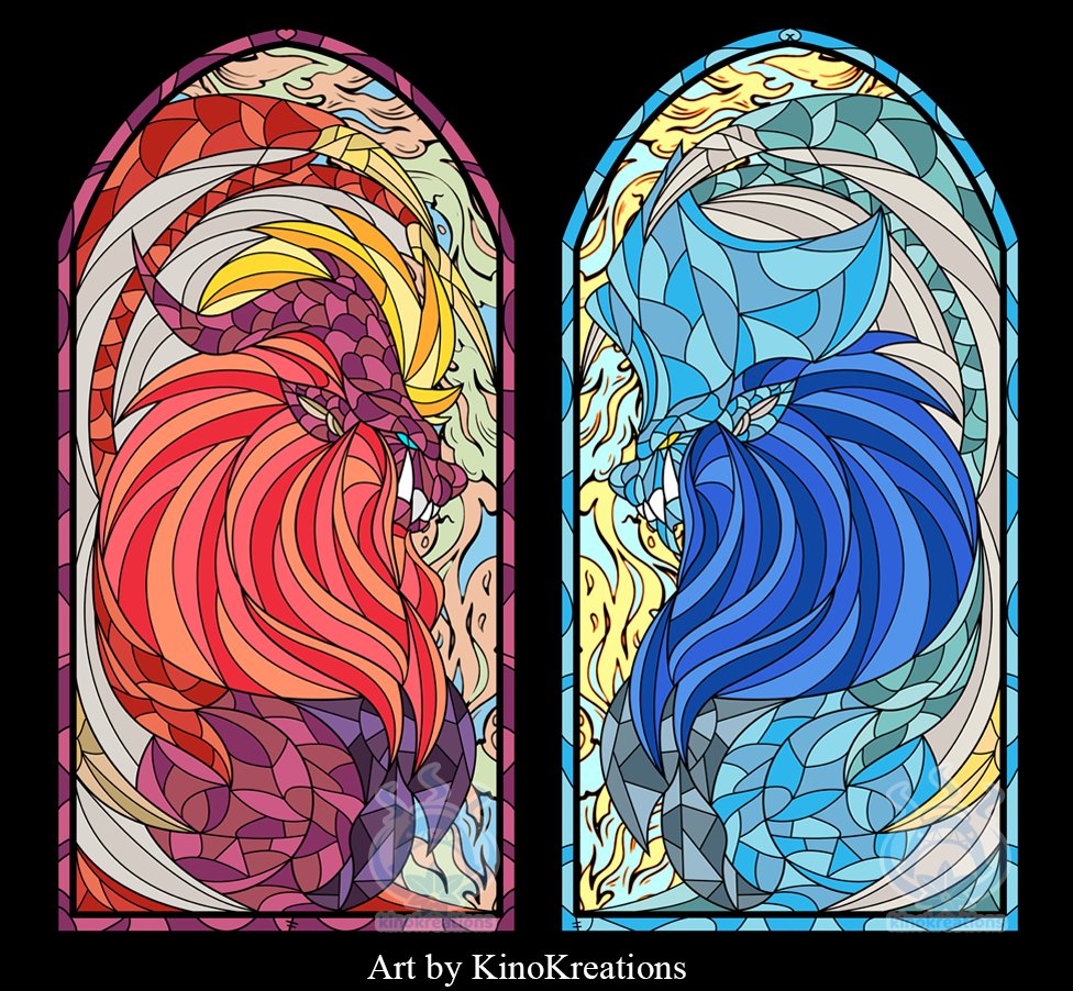 KinoKreations's tweet photo. To celebrate the return of the Emperor of Flames into #MonsterHunter Wilds Ascendance-
Maybe its Empress may make a return too?

Stained Glass Emperor and Empress of flames~! https://t.co/a1ywRoY1u8