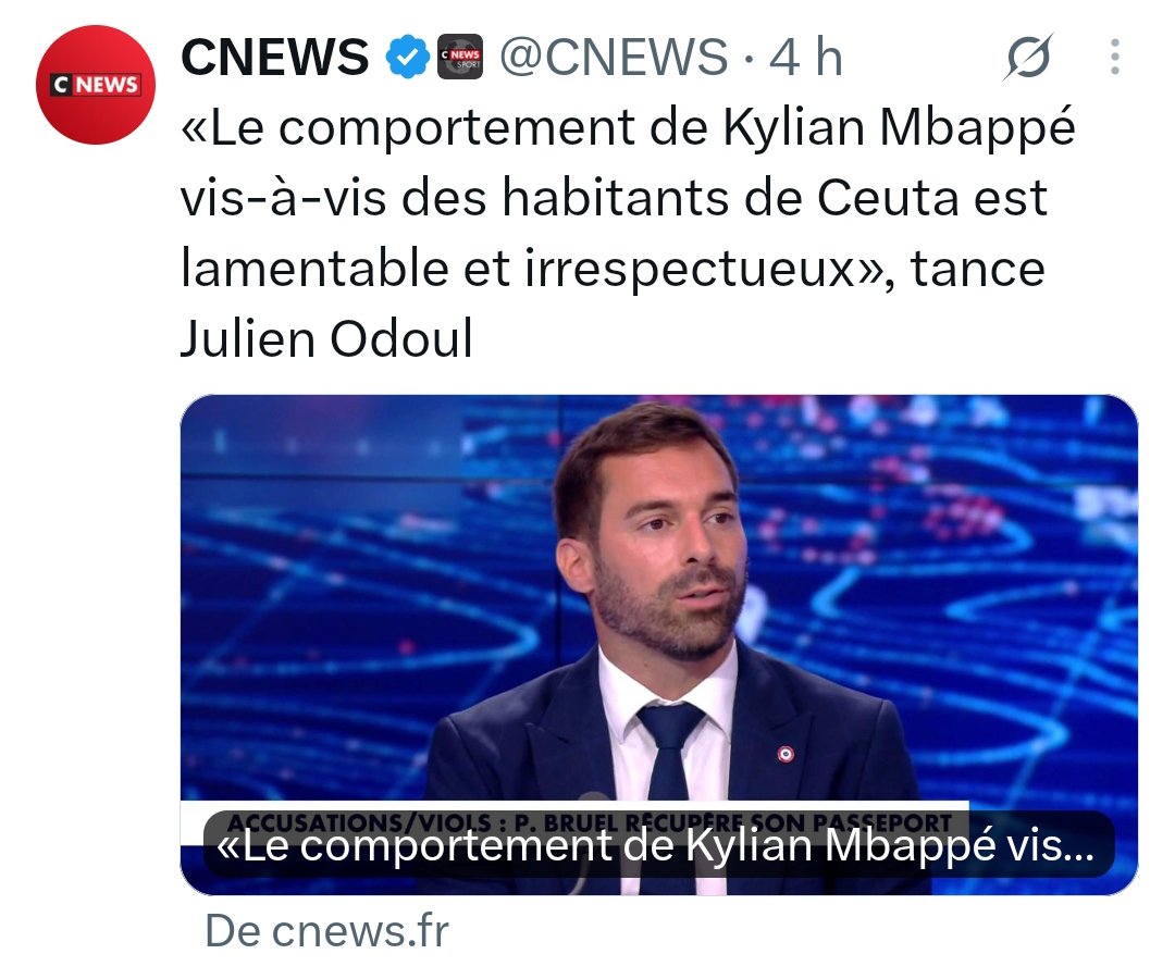 NinaSimone3194's tweet photo. Ce qui est scandaleux @JulienOdoul c'est que les personnes qui ont un casier vierge comme @KMbappe se fassent insulter par des racailles racistes et condamnées pour détournement de fonds publics au détriment du parlement européen👋🏾 https://t.co/kZB0jKDNma