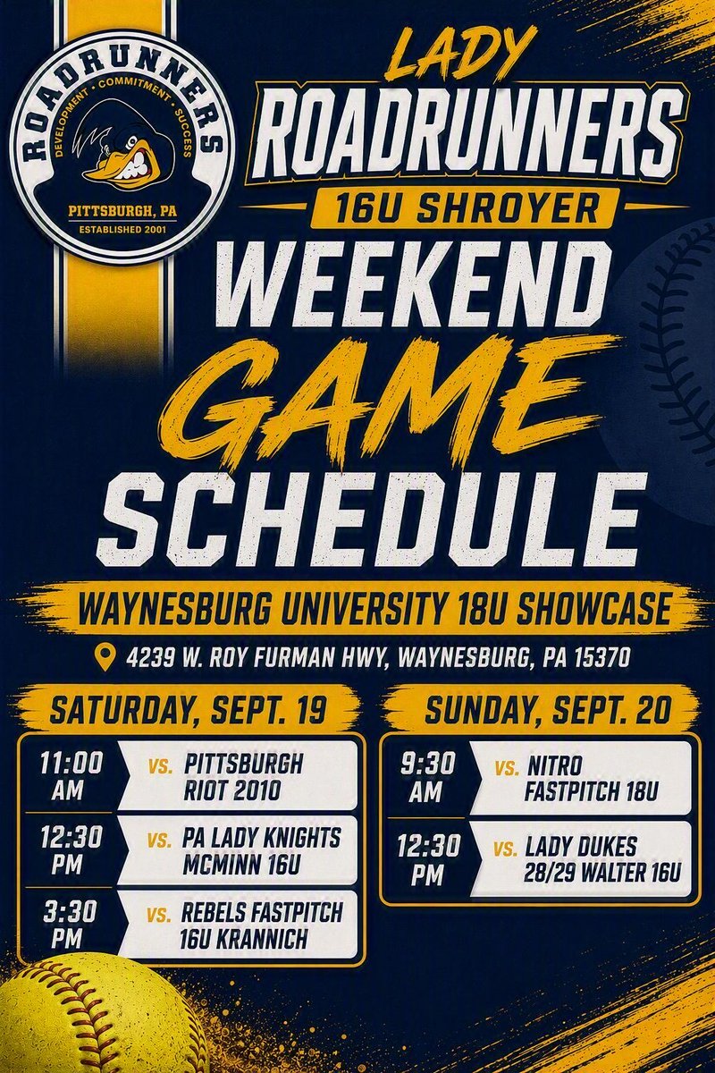 ElleryStipp2028's tweet photo. Weekend game schedule @PLRshroyer https://t.co/MdqN74Io9K