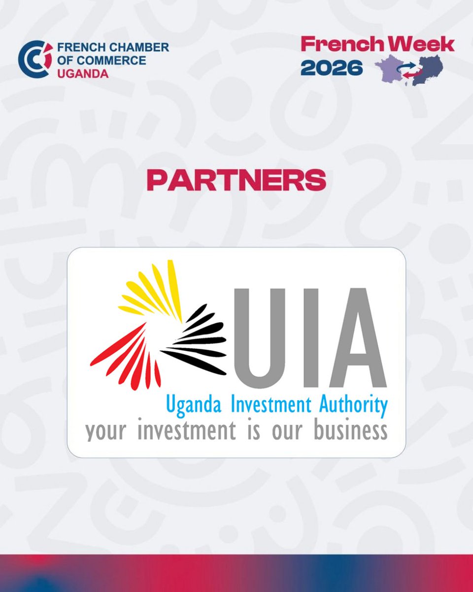 FCCUganda's tweet photo. 🇺🇬 @ugandainvest joins French Week 2026 as a key partner.
At the Business Forum, we’ll explore opportunities in green energy, decarbonisation and digital finance in agricultural sustainability.
#FrenchWeek2026 https://t.co/5HWL19DfRZ