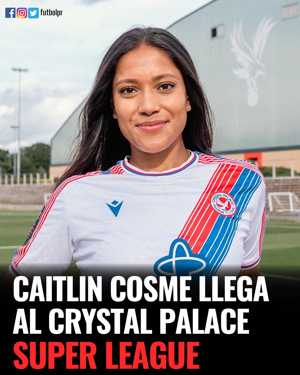 FutbolPR's tweet photo. Cailtlin Cosme🇵🇷 se convierte en la primera jugadora de la selección de Puerto Rico en llegar a la primera división inglesa. 

La defensa firmó por una temporada con el Crystal Palace de la Women’s Super League. https://t.co/flVIgn2Mgv
