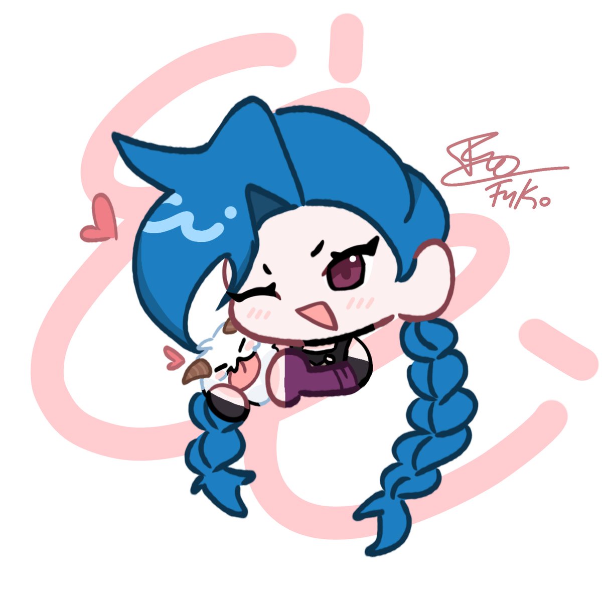 Hastumi_Fuko's tweet photo. Jinx with poro🥺
#jinx #leagueofart #LoL https://t.co/l9sdpqVljv