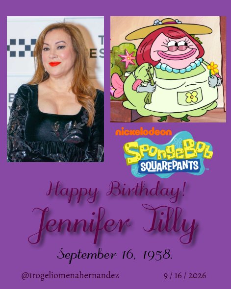 RogelioMena12's tweet photo. Happy Birthday to Jennifer Tilly!
🥳🎉🎁🎂 @JenniferTilly.

I have just to watch the SpongeBob Squarepants episode "The Flower Plot".

Voice of Petunia, a Plankton's robotic disguise.

Lovely: Rogelio Mena @RogelioMena12 .

#HappyBirrhday #JenniferTilly #FanArt #DeviantArt https://t.co/O0XllZlmsU
