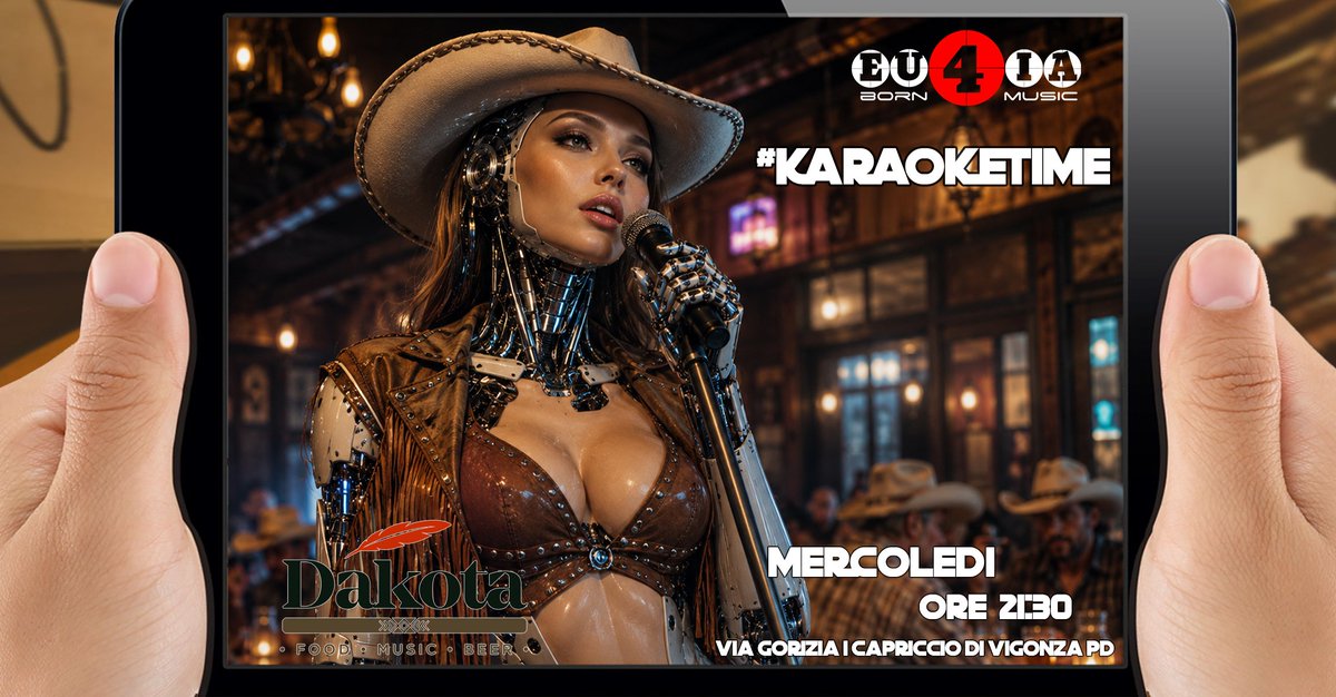 Guido_Eu4ia's tweet photo. Questa sera
EU4IA ti invita @
#KARAOKETIME
CANZONI E BIRRETTE
C/O DAKOTA PUB
Via Gorizia 1 Capriccio di Vigonza PD
Dalle ore 21:30
#eu4ia #karaoke #dakota #mercoledí
https://t.co/3qVPLPcsqv
What else? https://t.co/27uZX3y92y