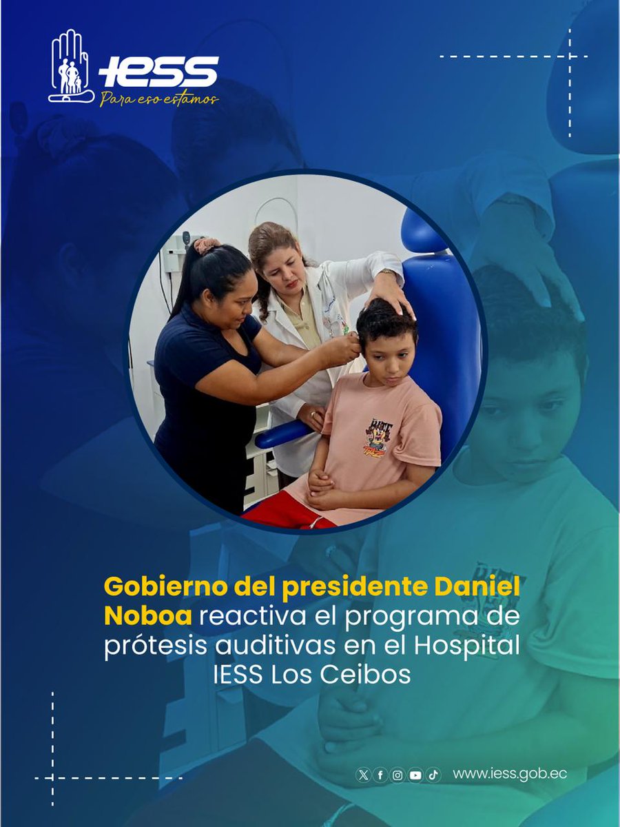 IESS_Ceibos's tweet photo. #BoletínIESS | El @IESS_Ceibos retoma el programa de prótesis auditivas, una iniciativa orientada a fortalecer la atención de pacientes con pérdida auditiva y contribuir a mejorar su calidad de vida. 🦻

Más detalles ➡️ https://t.co/8B4U3qJfun https://t.co/6WcCYwa9r2