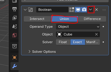 ShadowElite217's tweet photo. @PoruKima Don't know if this will work or not but 1. Select first mesh &amp; add Boolean Modifier 2. In modifier select Union then for object select 2nd mesh. 3. Hit down arrow to 'add modifier'. Trying with a simple mesh I got this result but don't know how it will turn out on complex mesh. https://t.co/9vjkJdFpRW