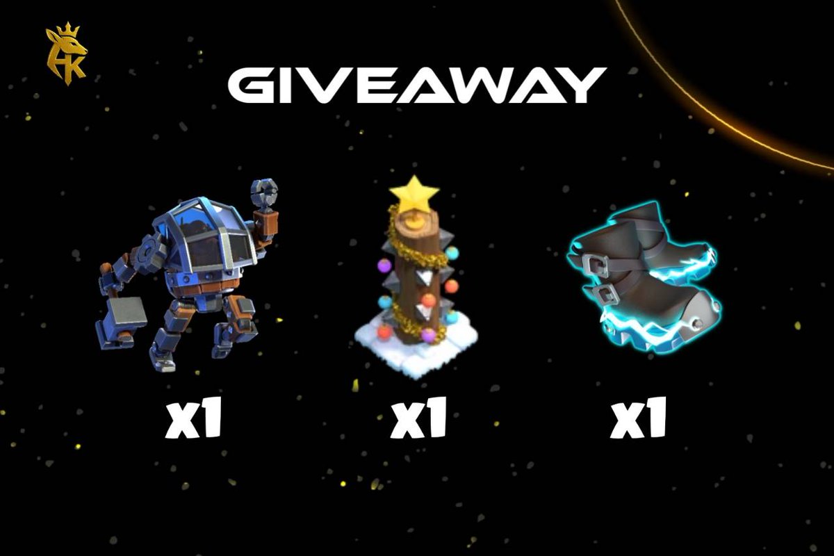 aankancil69's tweet photo. Time to #Giveaway 🍌

1x Armored Machine
1x Logmas Tree
1x Electro Boots

To Enter:
1️⃣ Follow @welcometotwoty &amp; @aankancil69 
2️⃣ Retweet.
3️⃣ Post the screenshot proof in the comments below.

🕕 Ends Sep 25

#GiftedBySupercell #SupercellPartner #aankancil #clashofclans https://t.co/nyVPHcR12Q