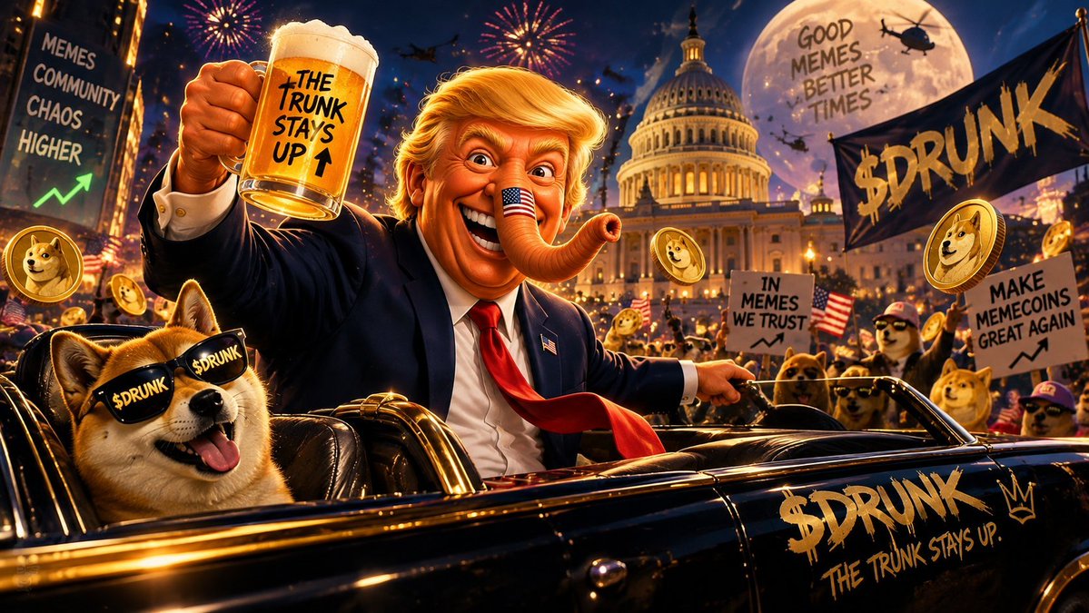 _0i00j's tweet photo. 🐘🚨 THE TRUNK JUST ENTERED THE TIMELINE 🚨🐘

Something BIG is waking up… 👀

$DRUNK has arrived — and this elephant isn’t here to quietly sit in the jungle. 🐘🔥

No boring 47-page whitepaper.
No complicated promises.
No corporate nonsense.

Just PURE MEMES.
PURE CHAOS.
PURE COMMUNITY ENERGY. ⚡️

📈 The timeline is starting to notice.
🐘 The DRUNKS are gathering.
🔥 The trunk is getting louder.

And the funniest part?

WE’RE STILL EARLY. 👀

💎 CA: DROPPING SOON

If you’re seeing $DRUNK before the crowd catches on, you already know what time it is.

Drop a 🐘 if you’re an EARLY DRUNK.

THE TRUNK STAYS UP. 🐘📈🔥

#DRUNK #Solana #MemeCoin #Crypto