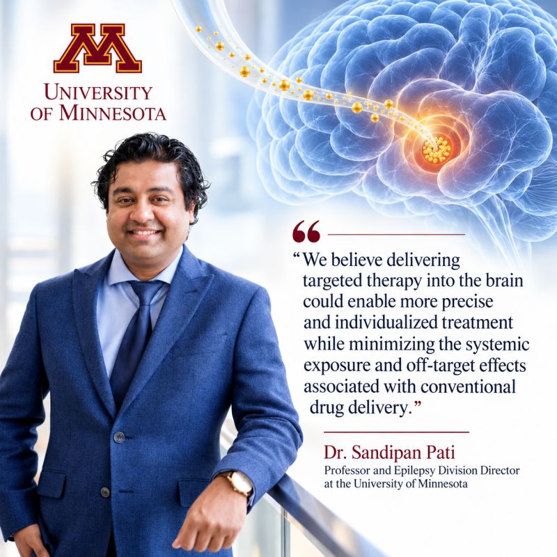 N1MTC's tweet photo. Precision over systemic exposure. Dr. Sandipan Pati of the @UMNews on the case for targeted brain drug delivery — the goal behind @N1MTC's work in this space. https://t.co/8JL52CnorB