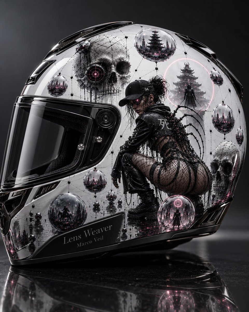 thelensweaver's tweet photo. #HelmetArt #CustomHelmet #SurrealArt #MotorcycleArt https://t.co/d7L1mcFIHr