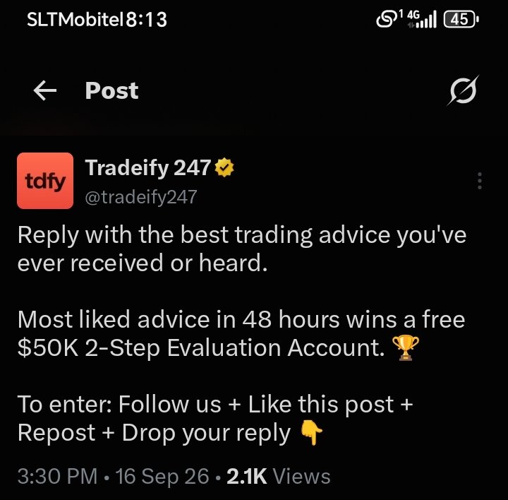 myfxnote's tweet photo. @tradeify247 The market doesn’t care about your feelings or your P&amp;L. Trade the plan, not the hope. https://t.co/xhck3YYeq6