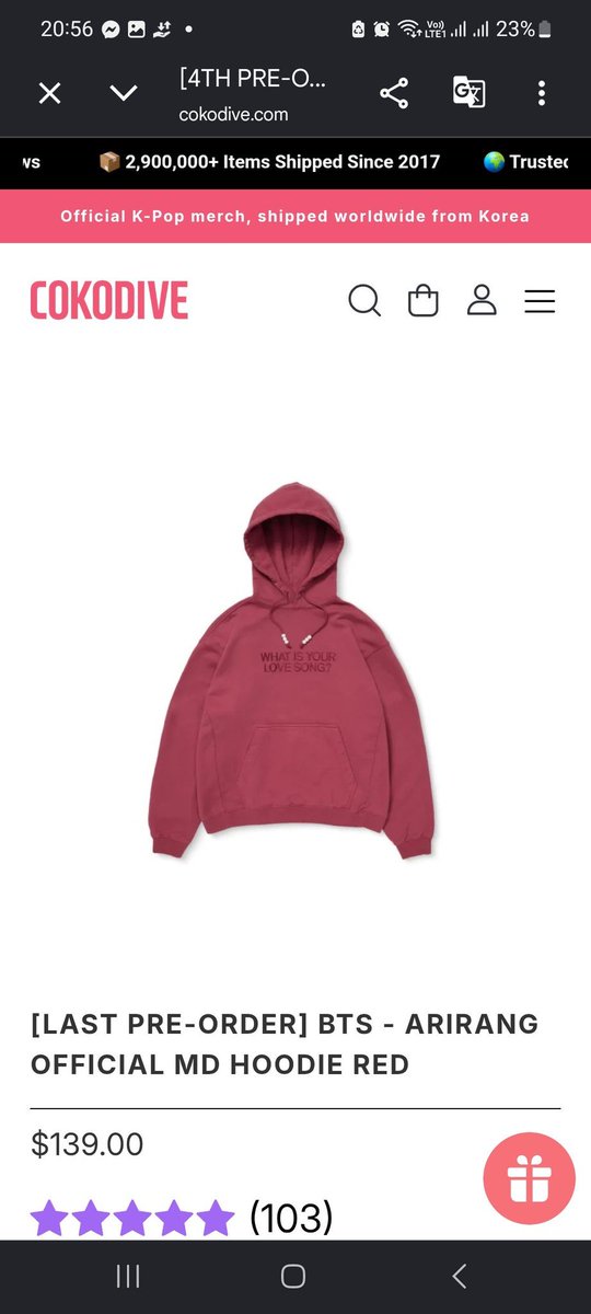 BTS_ofHYBE's tweet photo. @cokodive One of these 🩷 https://t.co/YLh4kNcL4J