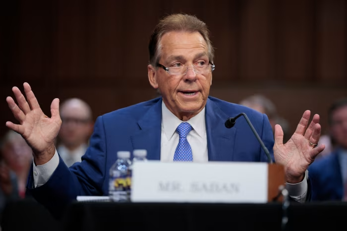 StatCruxReport's tweet photo. Senate advances the Nick Saban-backed Protect College Sports Act on a 74-24 vote, clearing a key procedural hurdle toward regulating NIL, transfers, and athlete eligibility nationwide. https://t.co/nE5V1PwzSo