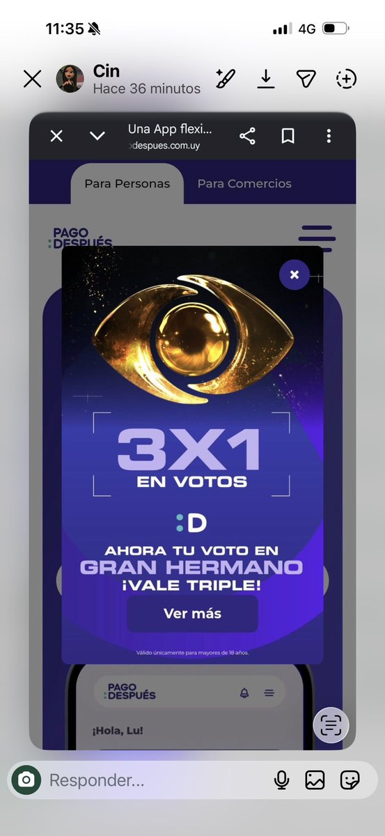 aarontsuarez's tweet photo. ANGEL DE BRITO publicó unas capturas donde le mostraban que en Uruguay hay una aplicación para votar a YIPIO en la
cual se triplican los votos 💀 https://t.co/g8TnWbQIFT