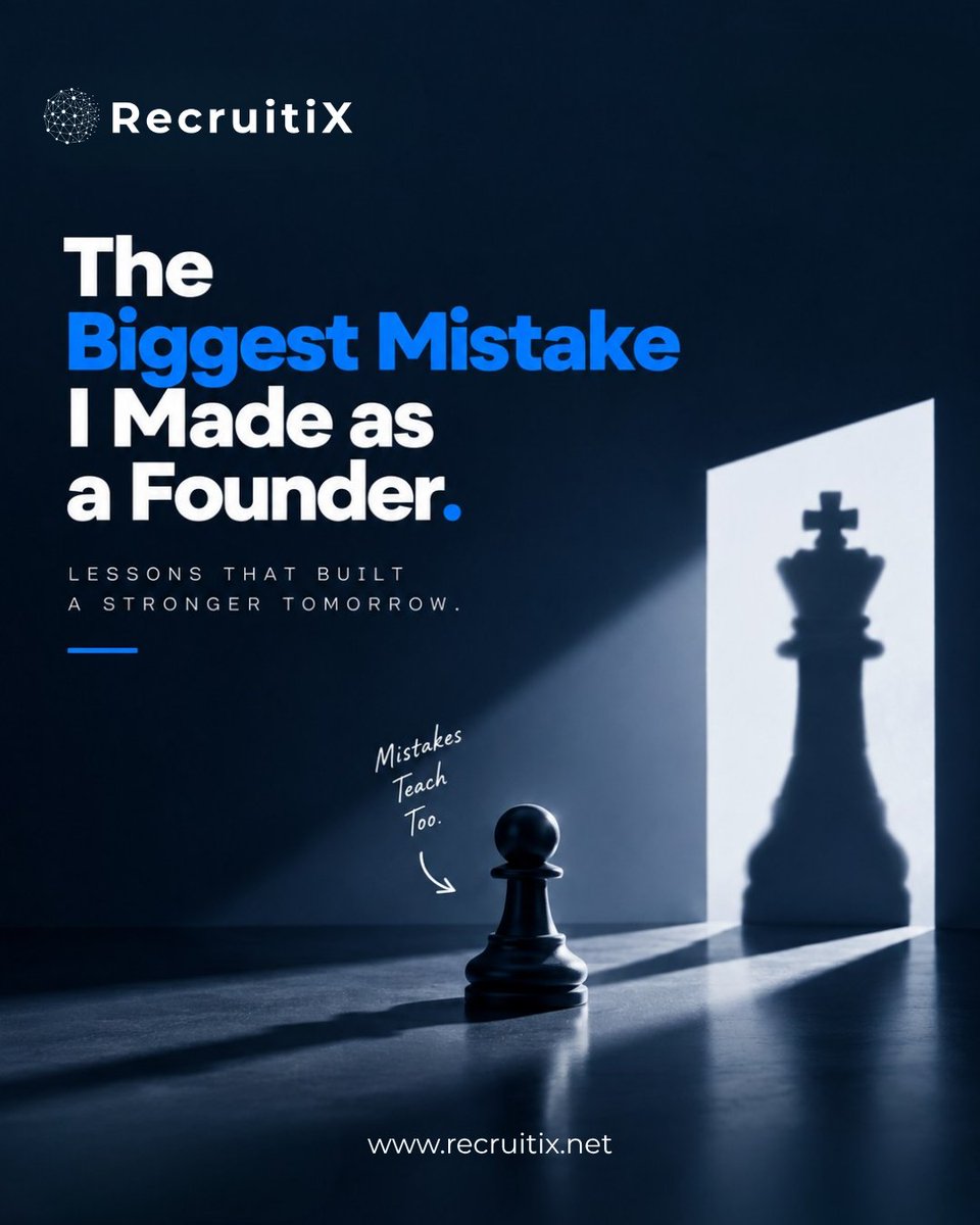RecruitiX_'s tweet photo. The biggest mistake isn’t always making the wrong decision. Sometimes, it’s waiting too long to make the right one.

At RecruitiX, we believe that strong businesses are built through people, experience, and continuous growth. 

🌐https://t.co/vu1uwtHDag
📩info@recruitix.net https://t.co/FRbp88IsBN