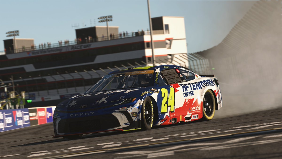 Cosmin_Ioanesiu's tweet photo. Gateway treated us right this week in league racing.

Another P1 in the https://t.co/G73AqaNWTo Cup series for the @aftermarkcoffee / @tiltify Camry. https://t.co/U4TyRU9TBx