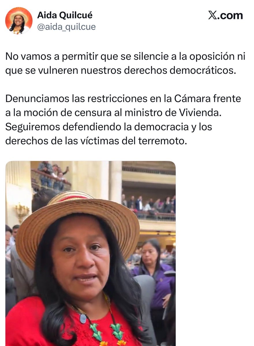 german_ricaurte's tweet photo. Desde la misma izquierda peinaron a Aida Quilcué y la mandaron a estudiar: https://t.co/N6jiPTN0WD
