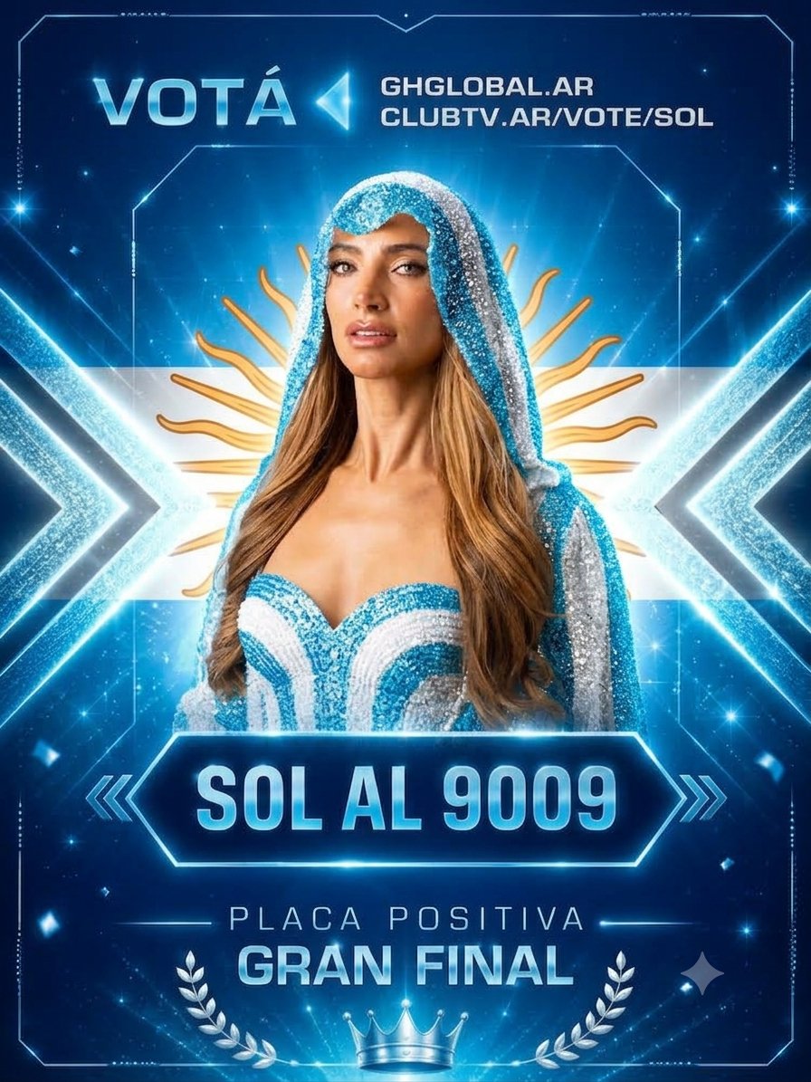irinadnt's tweet photo. QUE GANE UNA ARGENTINA 🇦🇷 
SOL AL 9009 // SOL GANADORA 

#GranHermano https://t.co/U7PGF51AqA