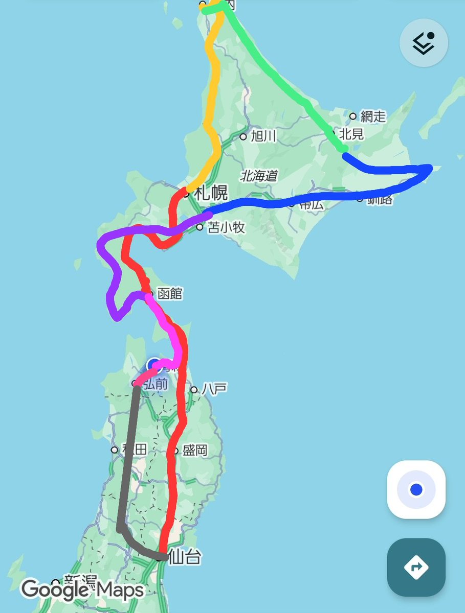 garage910's tweet photo. 2018年夏の北海道ツーリング、あの頃は若かったなあ…(朝1時半発で仙台から大間、函館から札幌まで下道で700kmくらい走った1日目が一番辛かった) https://t.co/RWZmhIcAxz