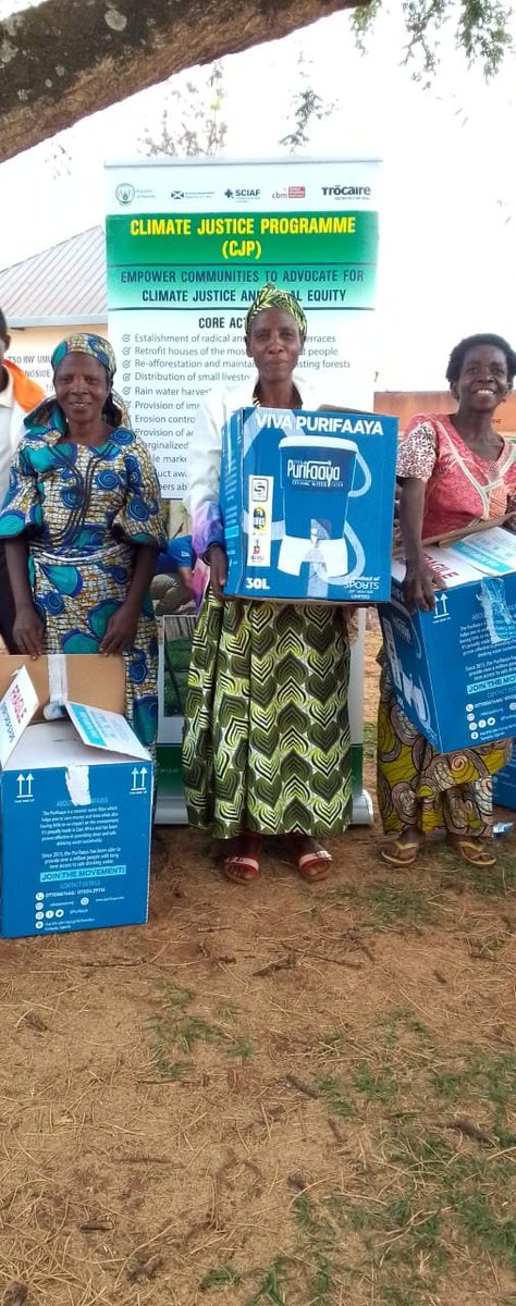 DuhamicAdri's tweet photo. DUHAMIC-ADRI in partnership with TROCAIRE distributed water filters to 488 families in Ngororero and Gisagara Districts whose homes were retrofitted under the CJC Project.

The water filters will help improve access to safe and clean drinking water, reduce the risk of waterborne diseases, and promote better household health and well-being for vulnerable families