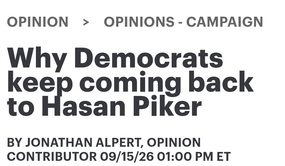 socialistadri's tweet photo. A psychotherapist wrote an opinion piece for @thehill about why some Democrats keep associating themselves with Hasan Piker, regardless of the smear campaigns orchestrated by the Republicans and mainstream media. The psychotherapist's analysis is 100% correct. https://t.co/BFVeNI6LLW