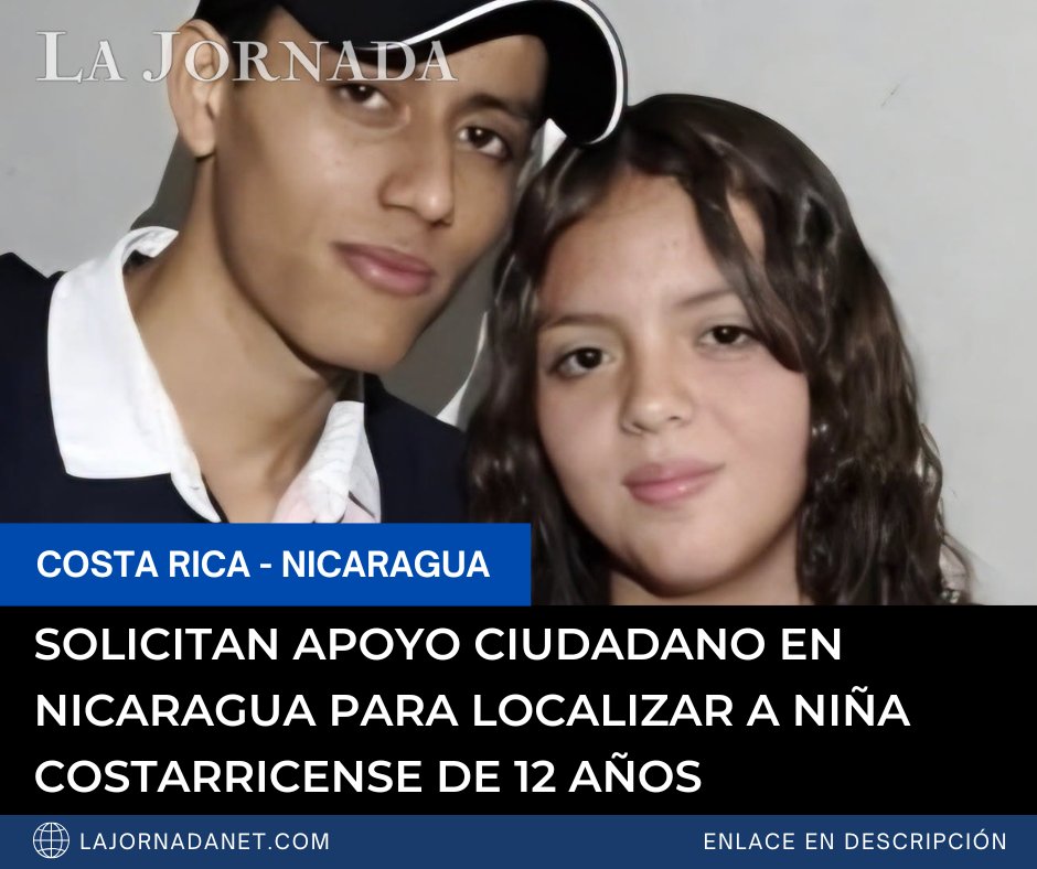 lajornadanet's tweet photo. 🟥 Una alerta de servicio social y ayuda humanitaria ha sido emitida por los familiares de la menor Angie Valeria Chacón Mena, de 12 años de edad y de nacionalidad costarricense, cuyo paradero actual se desconoce #Nicaragua #CostaRica #reporteni ⏩https://t.co/L5CQ4uCQWN https://t.co/oQnSQ9ztH9