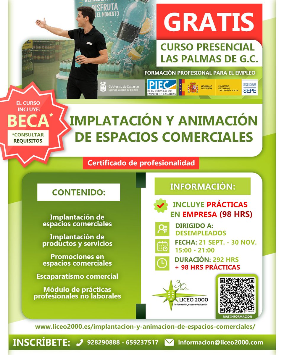 LICEO2000's tweet photo. [CURSO GRATIS]
🛍️IMPLANTACIÓN Y ANIMACIÓN DE ESPACIOS COMERCIALES

Para más información:
✉️ informacion@liceo2000.com
📞 928364205 - 636663316
🔗 https://t.co/iWhhsH2FNY

#Liceo2000 #Implantación #Animació #EspaciosComerciales https://t.co/FnyKuAkZnm