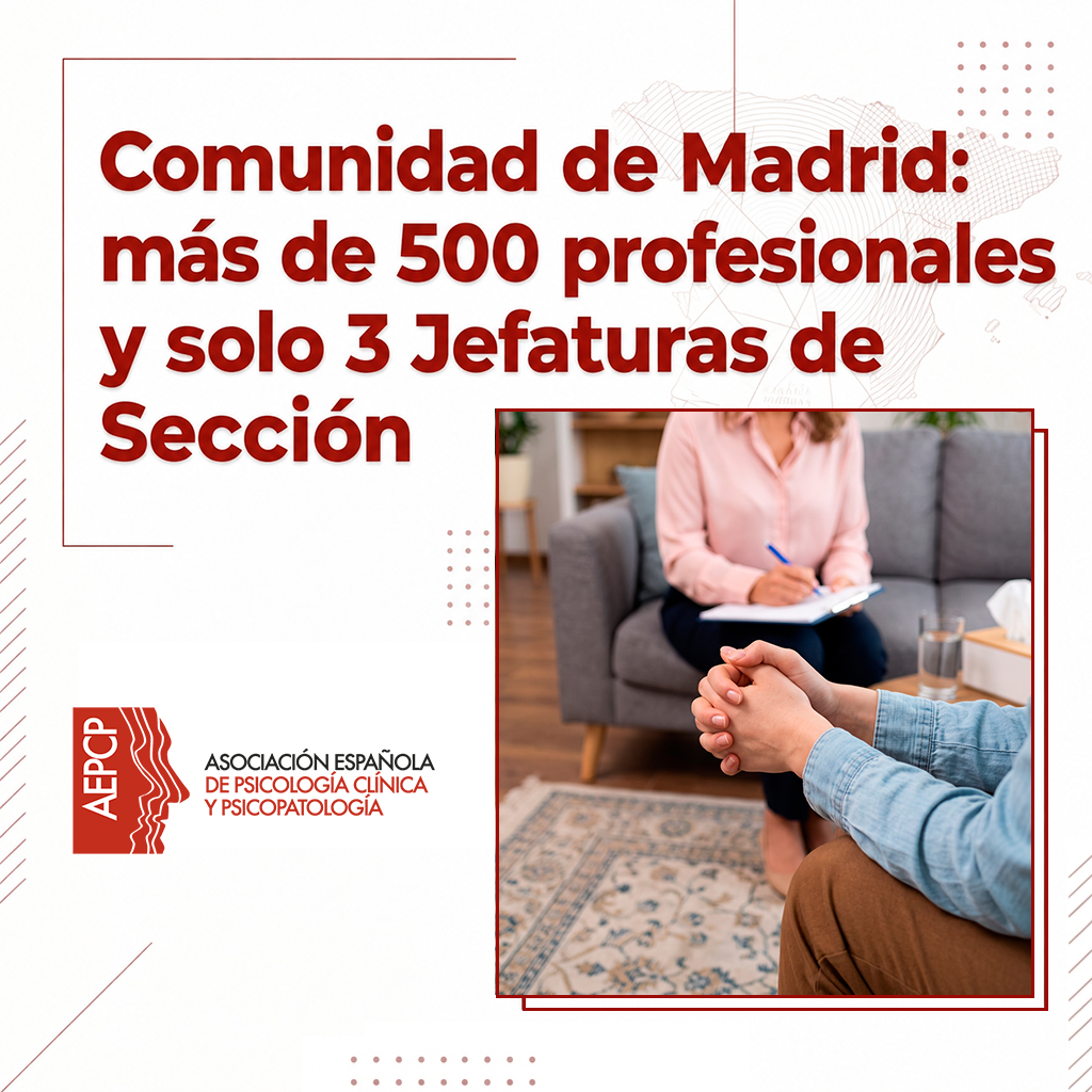 AEPCP's tweet photo. 📢 #AEPCP y #SMPC solicitan la creación de Jefaturas de Sección de Psicología Clínica en el SERMAS.

Más de 500 psicólogos/as clínicos/as y solo 3 jefaturas. Una organización acorde a la realidad de la profesión es clave para mejorar la atención.

#PsicologíaClínica #SERMAS https://t.co/AeE1f0oYZg