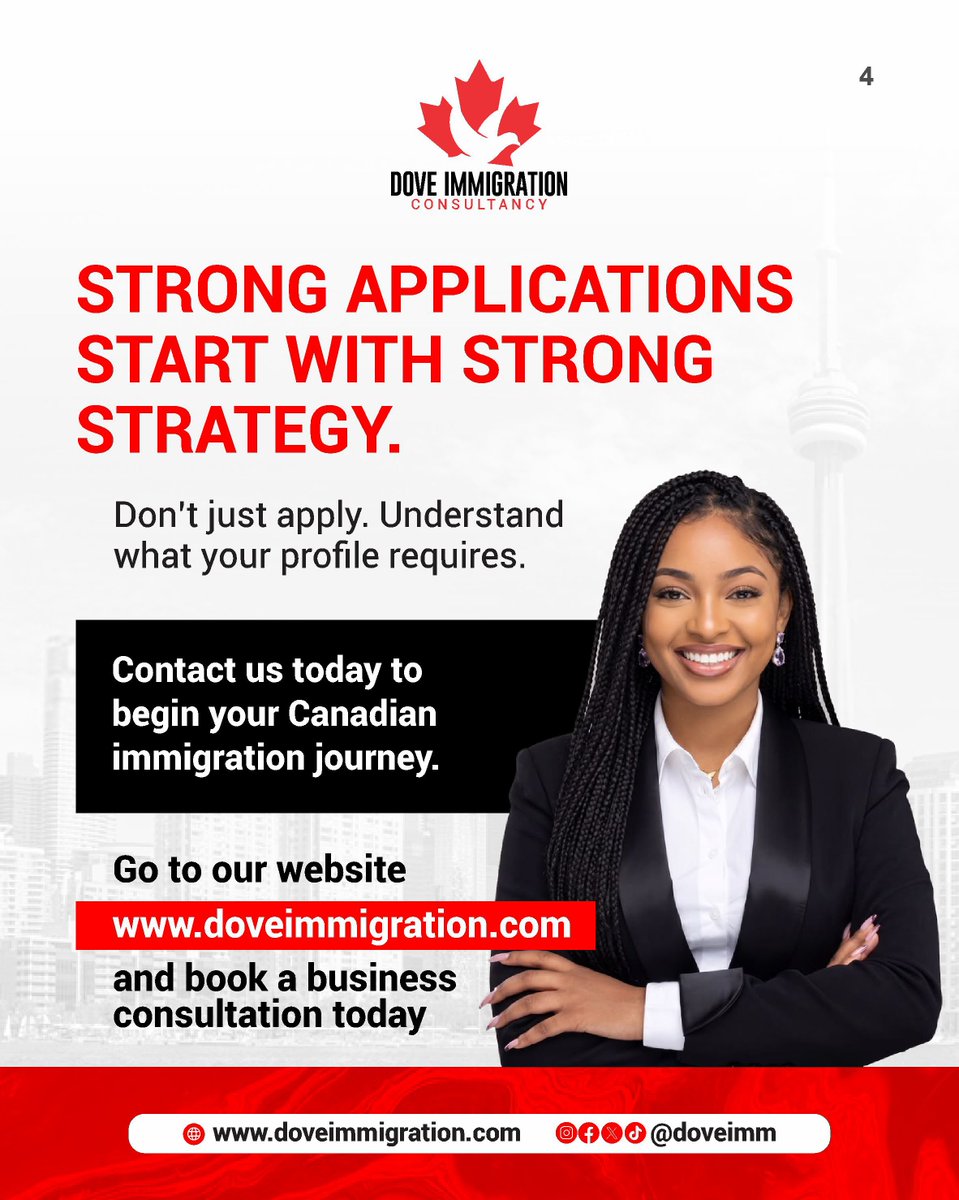 DoveIMM's tweet photo. A strong application starts with a clear and realistic plan, relevant business or professional experience, financial preparedness, and an overall profile that aligns with the requirements of the pathway you’re exploring.

That’s why preparation matters. https://t.co/6rQ3UeIwih