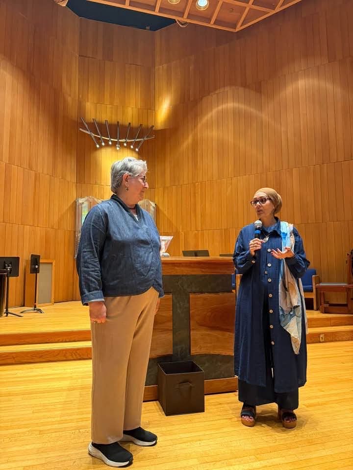DebbiAlmontaser's tweet photo. On September 10th, Jews, Muslims, and Christians came together in NYC for the Children of Abraham Peace Walk, which Rabbi Ellen Lippmann and I co-founded in 2002.

We visited three houses of worship, heard from clergy, and were joined by 9/11 family members, first responders, community leaders, and elected officials.

As we walked together, we reclaimed the goodness of New York City and reminded one another that division will not define us. We will continue to stand together with dignity, compassion, and solidarity.

#ChildrenOfAbraham #PeaceWalk #Interfaith