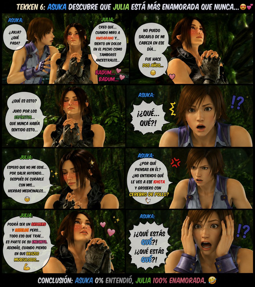 florrm_2001's tweet photo. Oh oh.. jijiji 🤭😅

#Juliachang #memes #Hwoarang #tekken #chatgpt #Asukakazama #ai #tekken6 https://t.co/1Pq2i25S2p