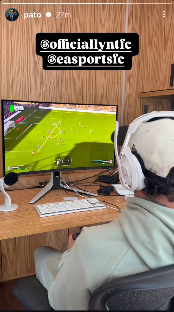 TalkOfTheTeyn's tweet photo. Pato playing as the Cobblers against Chelsea on the new #FC27 😍

#ntfc https://t.co/dX3EuUuNVe