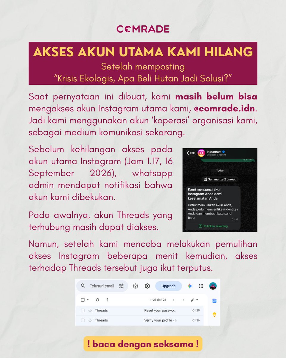 comrade_idn's tweet photo. Salam Comrades,

Mincom mau update kondisi, kronologi, juga beberapa pernyataan. https://t.co/a4DeYXY1gP