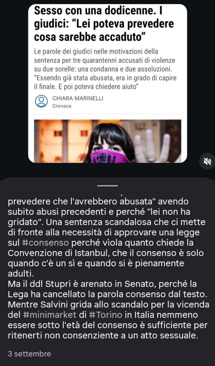 DaniaFalzolgher's tweet photo. Ragazzina di 12 anni, violentata da tre quarantenni, siccome era già stata abusata doveva prevedere, doveva gridare! Si deresponsabilizza completamente, e viene assolto, chi a 44 anni abusa di una ragazzina. Per non parlare della doppia morale per cui solo la nazionalità dello⬇️ https://t.co/LQjfMXFRJ4