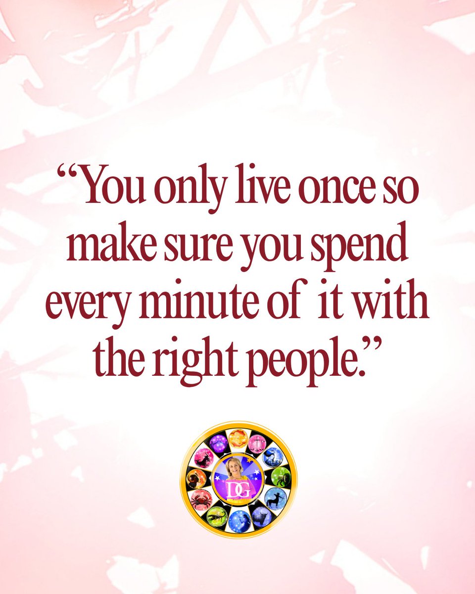 PsychicDG's tweet photo. You only get one life, so spend it with the people who make every moment more meaningful.
Be sure to check out my podcast, The Psychic Connection with Deborah Graham! ⬇️
https://t.co/kpaUTWl36e
#WellnessWednesday #yolo #LifeIsShort #mindset #mindbodysoul https://t.co/i27TXwDZZd