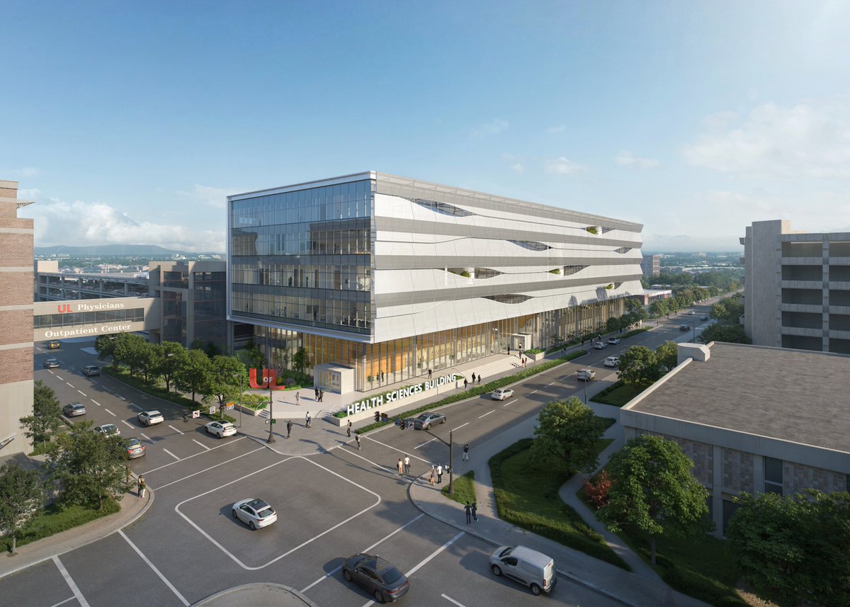 uofl's tweet photo. UofL is celebrating Healthcare Simulation Week by continuing work on the new Health Sciences Building, the future home of the Academic Simulation Center! 

The new building will provide simulation-based training to prepare student health professionals across all of Kentucky. https://t.co/478lBkcbl4