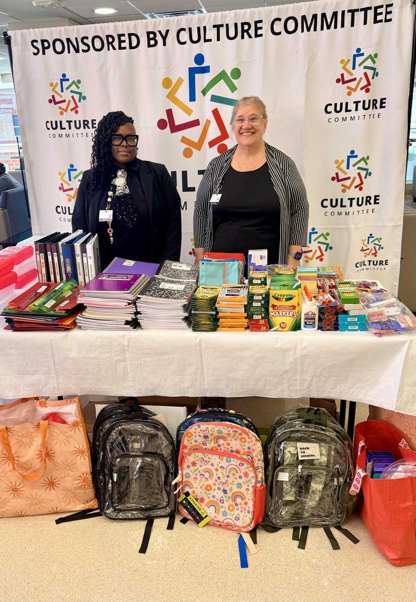 RWJUH's tweet photo. Our Culture Committee organized a back-to-school supply drive to support kids and families in the New Jersey Division of Child Protection and Permanence programs. Together, we’re making a difference, one act of kindness at a time. 🎒 https://t.co/2WrDHmpL05