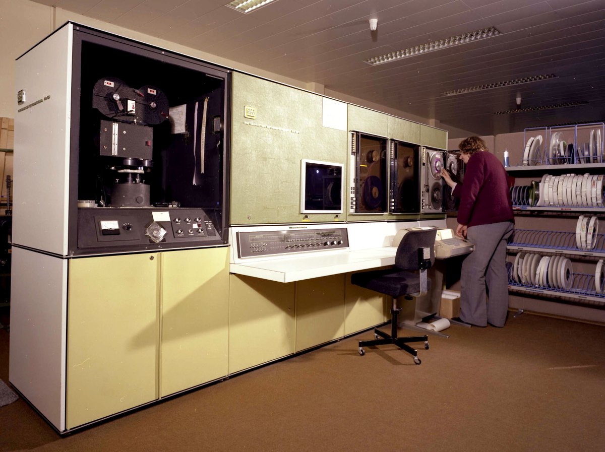 The FR-80 film plotter at Information International Inc. (III), used for both Two Space and Whitney's Arabesque