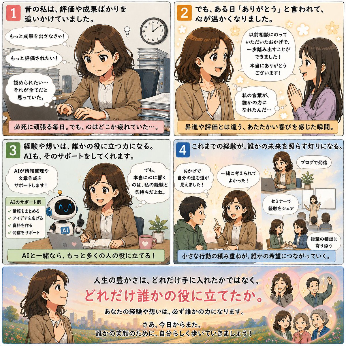 akapencc's tweet photo. 自分の経験が、

誰かの役に立つ。

それほど嬉しいことはありません。

発信には、そんな力があります。
Kindle出版ブログ：https://t.co/BT7u9NvdcQ

#発信 #キャリア #AI #Kindle出版 https://t.co/btPRfPhKgr