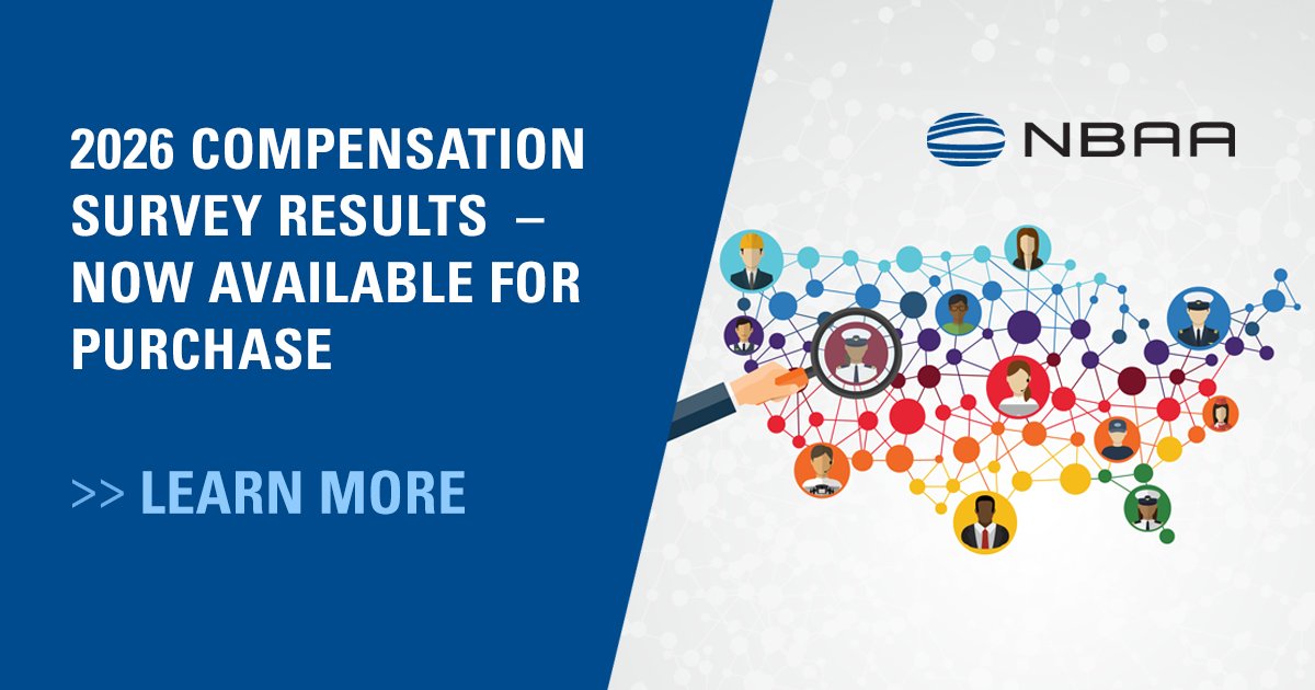 NBAA's tweet photo. The annual NBAA Compensation Survey is an indispensable business tool for NBAA member flight departments, and provides a comprehensive review of salaries and benefits to help member companies better evaluate their own flight departments. Learn more:
https://t.co/MPvsp5j2gu https://t.co/MnnzLv7kuH