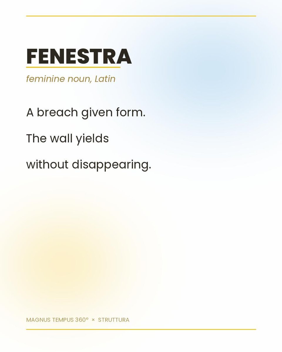 DominickKivv's tweet photo. An opening changes its surroundings. Boundaries remain, but become less absolute as light, distance and atmosphere pass through. In Vesper, form loosens at the edges, letting matter, memory and perception merge. FENESTRA
15 July–29 September 2026 https://t.co/ZBrcnqP4k3
