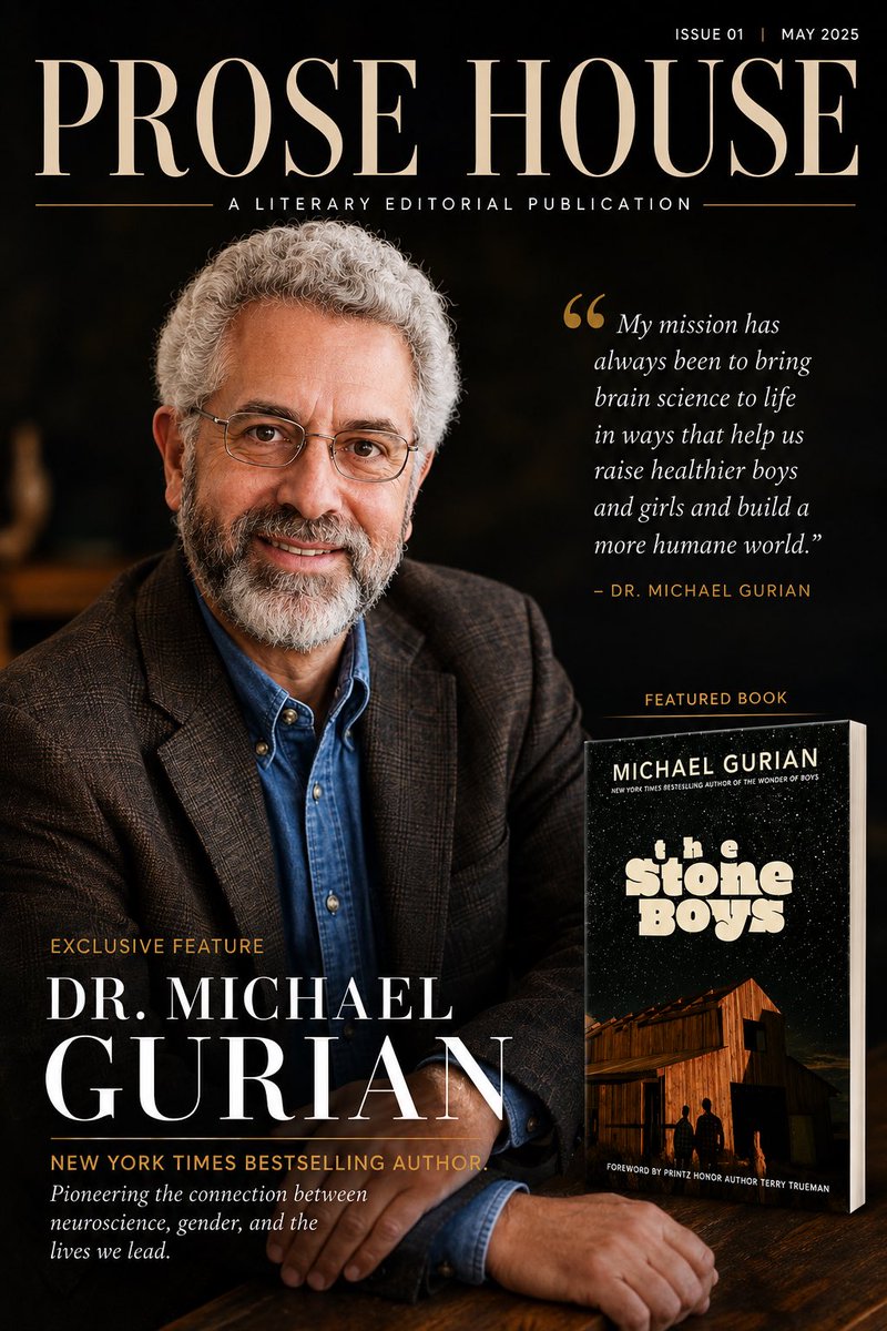 prosehousenews's tweet photo. 📖 MAGAZINE FEATURE

Dr. Michael Gurian

Explore Dr. Michael Gurian’s work and literary journey in the latest Prose House Magazine feature.

Read the feature: https://t.co/JSY5kz6A7Q

#ProseHouse #MichaelGurian #Books https://t.co/f8tuRTsrIS