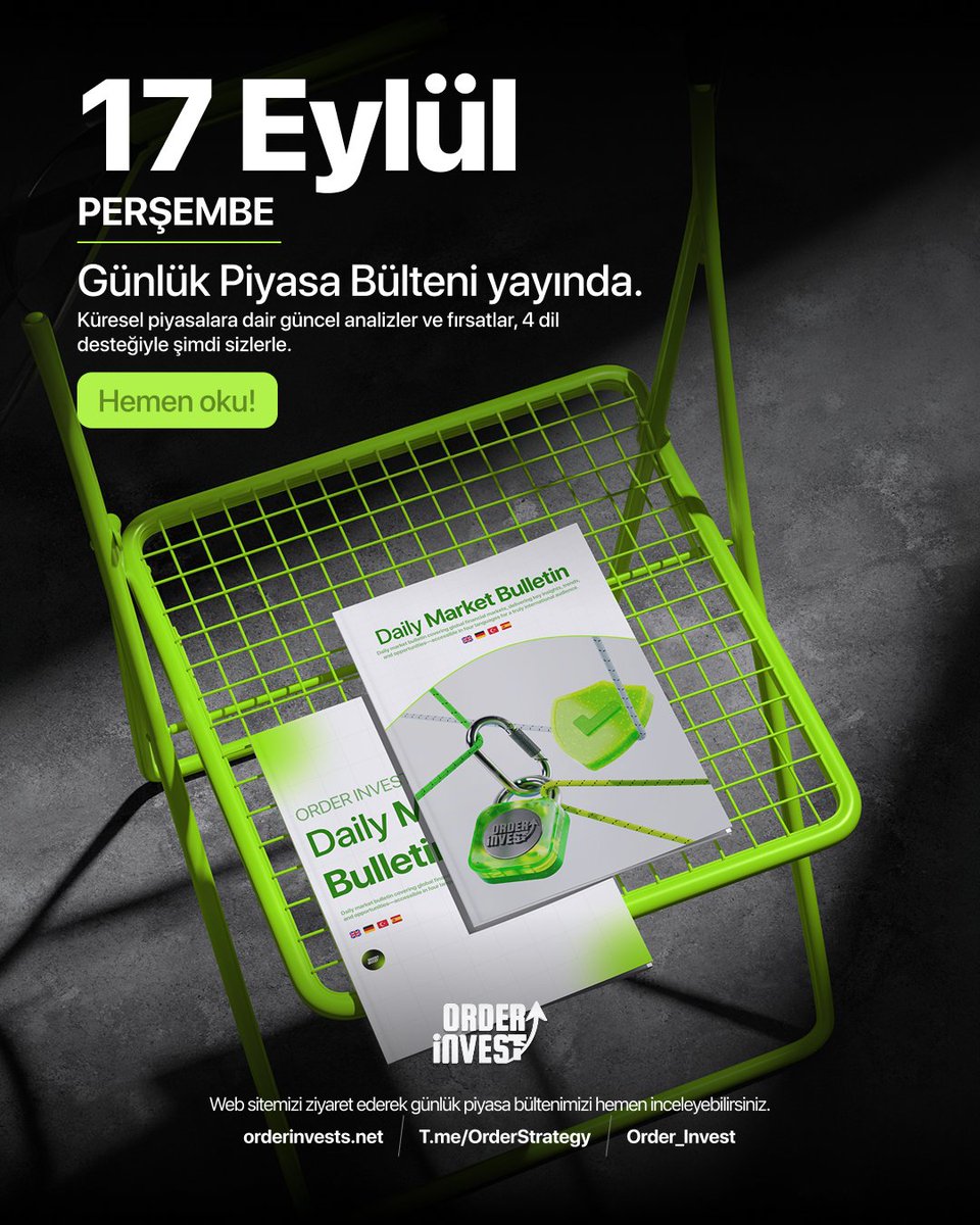 Order_Invest's tweet photo. 17 Eylül Order Invest Günlük Bülten'i Yayında! 📊📍https://t.co/h03ih4TuUh https://t.co/FOEcui7LcF