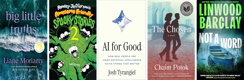 StorrsLibrary's tweet photo. This week the Richard Salter Storrs Library has 33 new books.  New items include Big Little Truths, Rowley JeffersonÆs Awesome Friendly Spooky Stories 2, AI for Good, The Chosen, Not a Word, Unreasonable Women, The Shadow Friends, and Trucks. https://t.co/H2JwrNK8bj https://t.co/UOzdvQRwBP