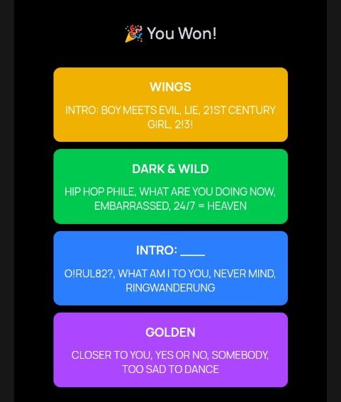 aVi_NJYHJVJ7's tweet photo. TODAY'S BCD GAMES (SEP 17)
HEARDLE : π§ : OUTRO : HOUSE OF CARDS
#bcdheardle
FILM OUT : π₯ : NO MORE DREAM (BUS VERSION)
#filmout
BLUE & GREY : WIRED
#blueandgrey
SO4MORE : π¨π©π¦πͺ
#So4more
#bcdapp
#bcdblueandgrey
#BCDgames
#bcd_app_blueandgrey
#bcdtrades https://t.co/MgCat8mpuv