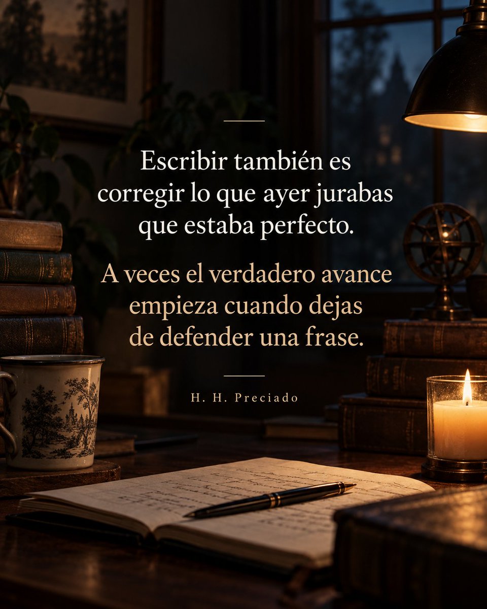 hhpreciado's tweet photo. Corregir no siempre es retroceder. Muchas veces es la parte más honesta del proceso.

#Escribir #ProcesoCreativo https://t.co/vUzBtuqoHs