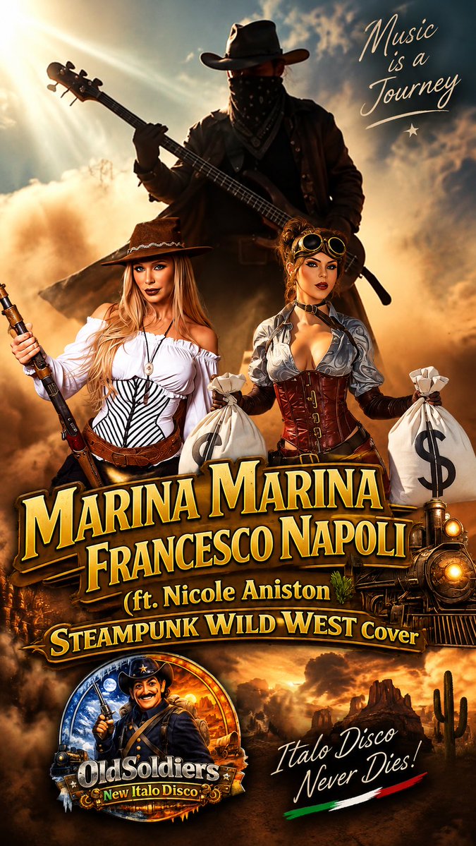 LoriannaPL's tweet photo. Step into a futuristic 🌵 Wild West where New Italo Disco meets western vibes! Featuring Nicole Aniston as a mysterious cowgirl, Francesco Napoli’s music “Marina Marina” ✨

Watch here:  https://t.co/dN09yafcqh

#MarinaMarina #ItaloDisco #WildWest #Remix2026 https://t.co/64ITBDKJuZ