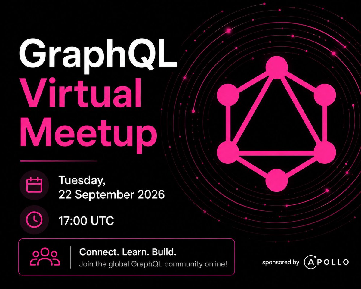 apollographql's tweet photo. 🌎 Join Builders from around the globe for this month's GraphQL Virtual Meetup with the @GraphQL Foundation co-hosted by @JeffAuriemma

📅 Sept 22 | 10am PT | 1pm ET | 17:00 UTC

➡️ Registration link in comments https://t.co/mNgCoxdLc5